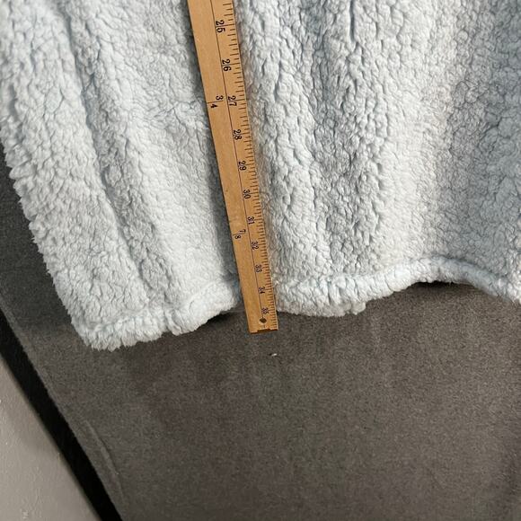 BumbleBella by Jill Martin Sherpa Shawl Collar Long Vest Baby Blue, X-Small - Picture 9 of 11